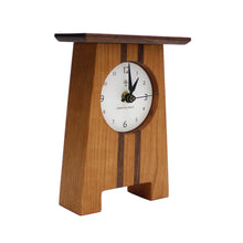 Load image into Gallery viewer, Cherry and Walnut Craftman Clock