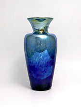 Load image into Gallery viewer, Small Silver Blue Spotted Vase