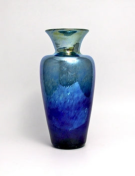 Small Silver Blue Spotted Vase
