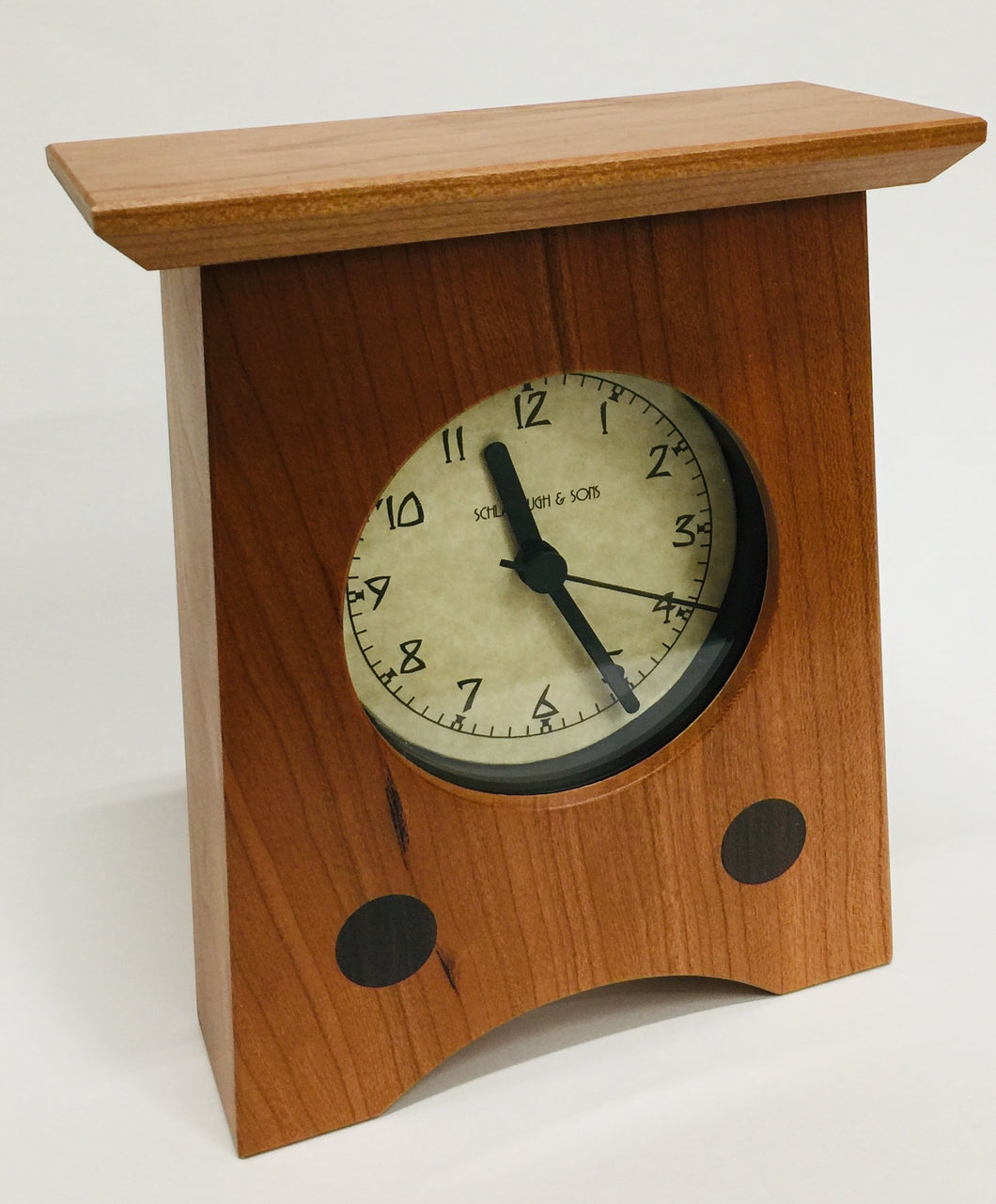 Arts Crafts Clock Cherry