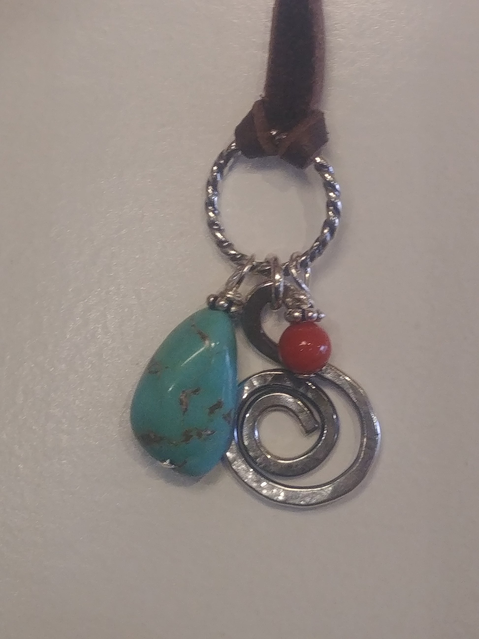 Leather Necklace With Silver Pendant