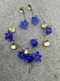 Wild Violet Drop Post Earrings
