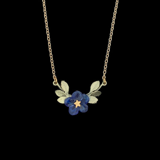 Blue Violet Pendant Single Flower