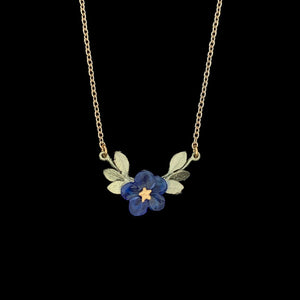Blue Violet Pendant Single Flower