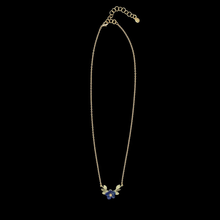 Blue Violet Pendant Single Flower