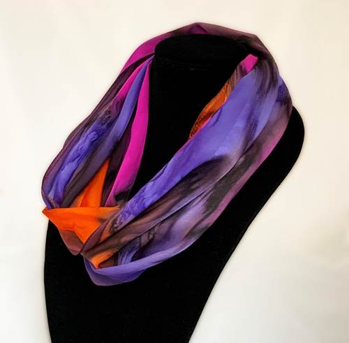 Hand Painted Silk Scarf