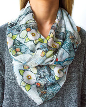 Load image into Gallery viewer, Grey Bird Scarf