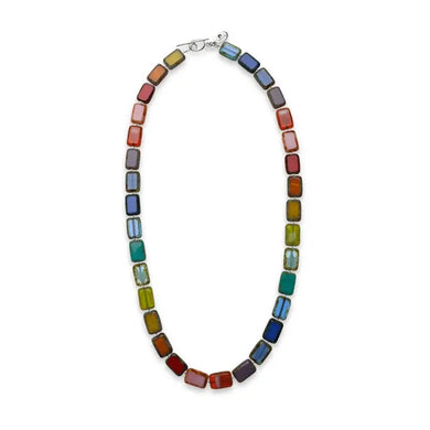 Glass Bead Necklace In Candyland Colors