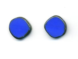 Full Circle, Periwinkle Glass, Small Stud Earrings