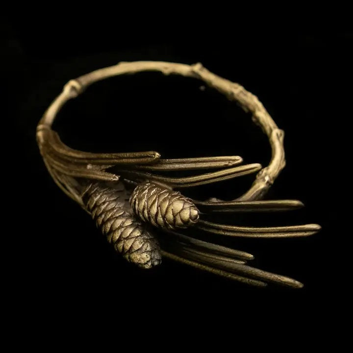 Pine Branch Napkin Rings, Set of 4