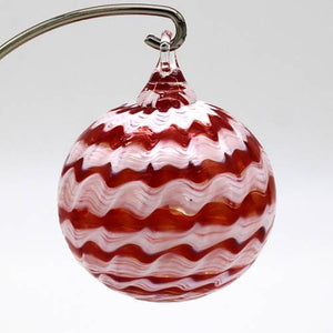 Double Optic Red Glass Ornament