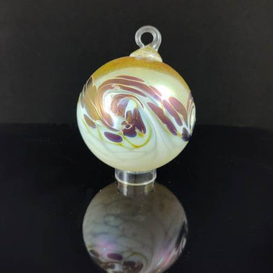 Glass Round Storm in Cranberry Gold