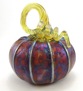 Large Glass Pumpkin in Burgandy