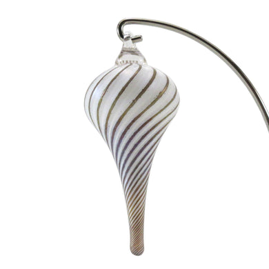 Drop Ornament Gold Swirl