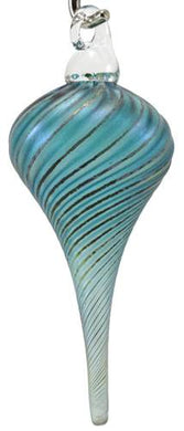 Drop Ornament in Frozen Blue