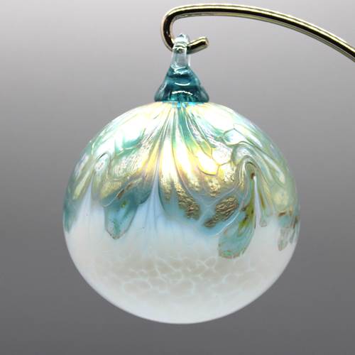 Alchemy Orb Ornament in Aqua Gold