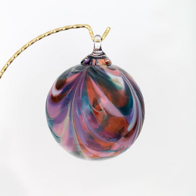 Ocean Earthtones Feathered Ornament