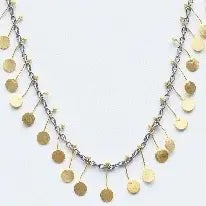 Silver Chain With Vermeil Discs