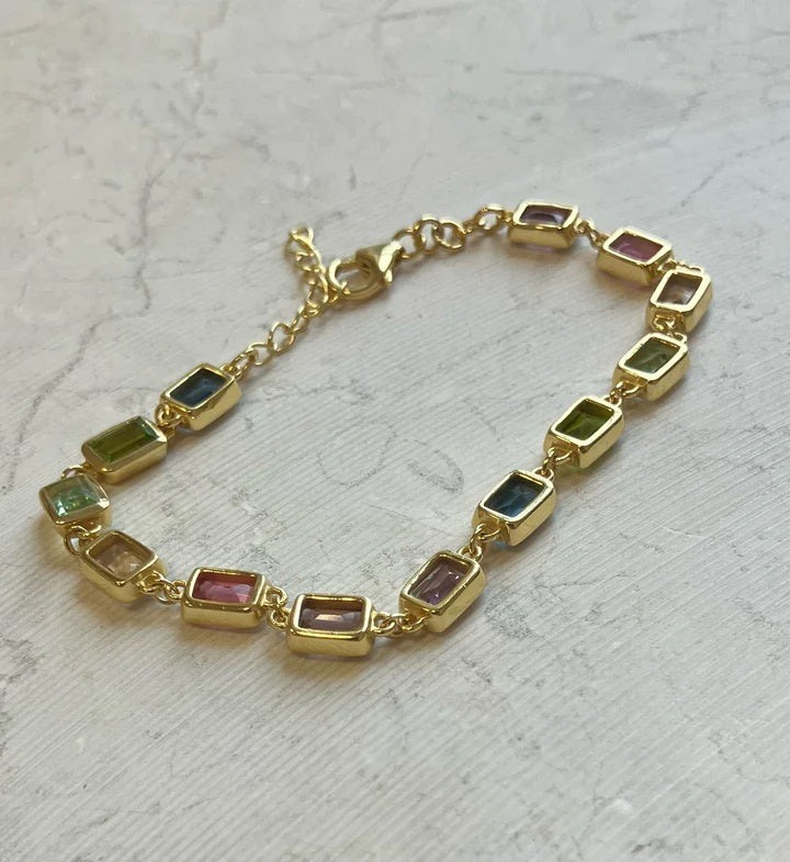 Bracelet Wrapped in Multi Stones