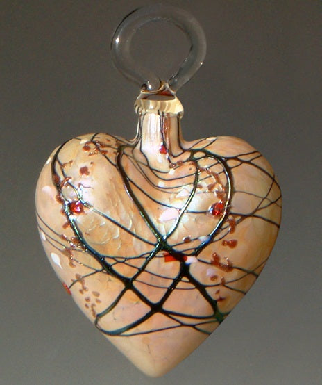 Orn, Heart Cherry Blossom