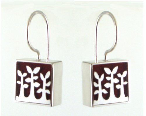 Sterling Silver and Black Onyx Resin Earrings