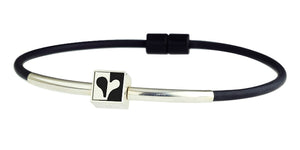 Black Half Heart Bracelet