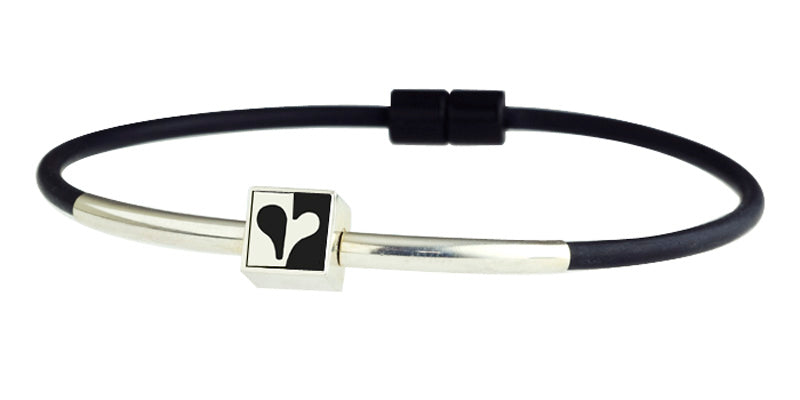 Black Half Heart Bracelet