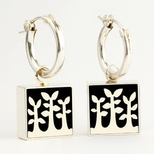 Load image into Gallery viewer, Sterling Hoop With Reversible Charm.