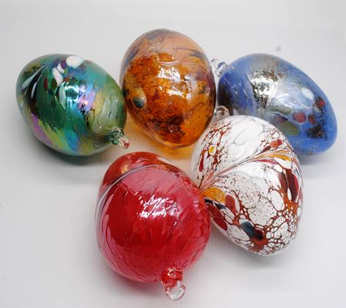 Iridescent Glass Egg