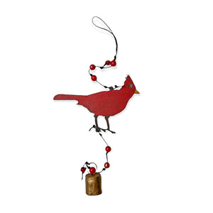 Cardinal Wind Chimes Bird Mobile Holiday