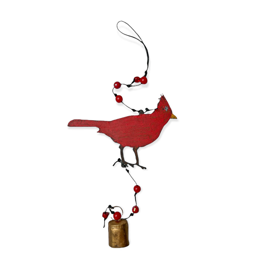 Cardinal Wind Chimes Bird Mobile Holiday