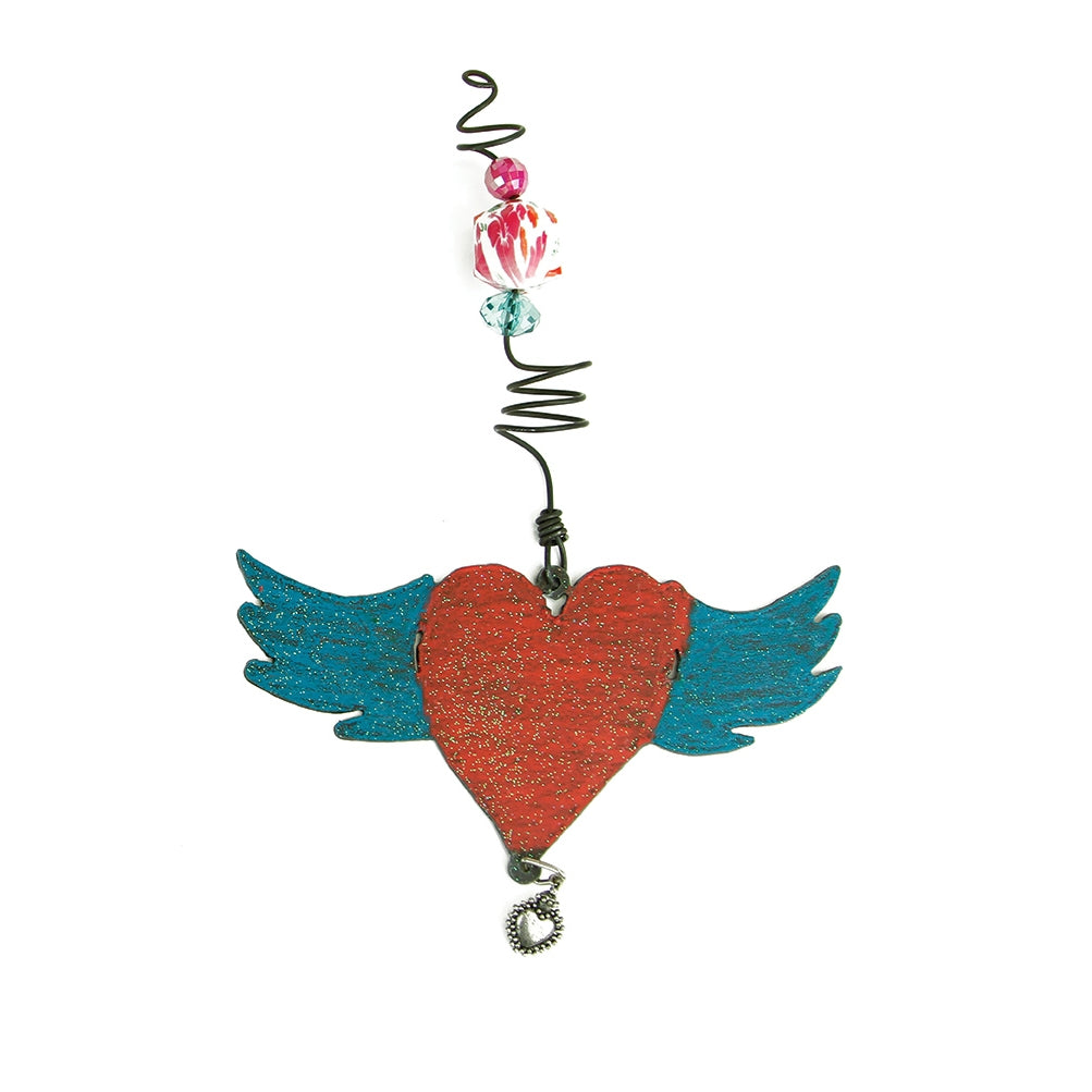Heart Wings Mobile Garden Spring Western