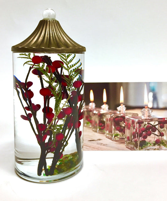 Lifetime Oil Candle Small Cylinder Red Berry