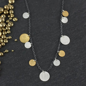 Mixed Metal Dot Necklace