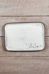 "Shalom" Rectangular Plate