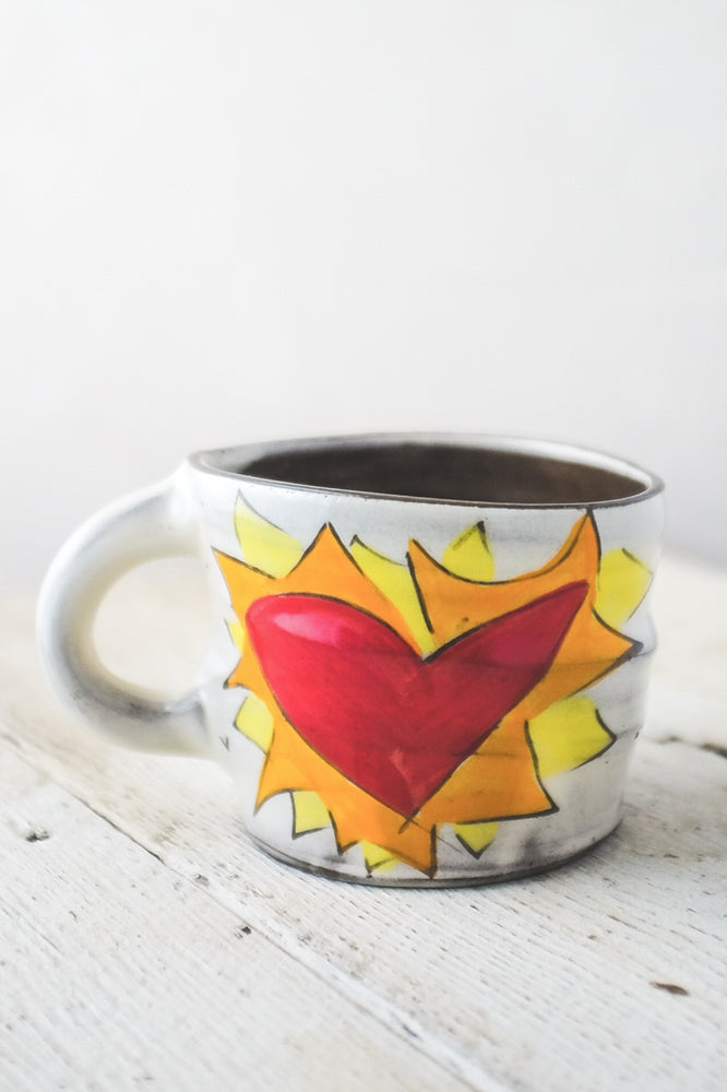 Flaming Heart Mug