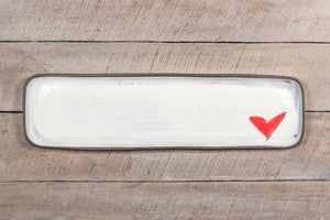 Long Rec Platter Love-heart
