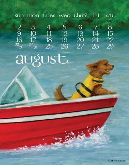 2026 Dog Days Poster Calendar 11 X 14