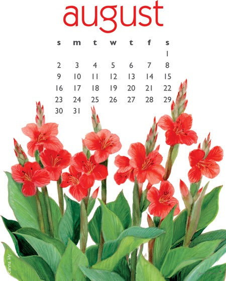 2026 Flowers Calendar 5 X 7