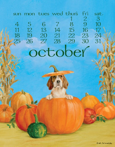 2026 Dog Days Poster Calendar 11 X 14