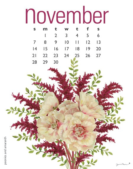 2027 Flowers Calendar 11X14