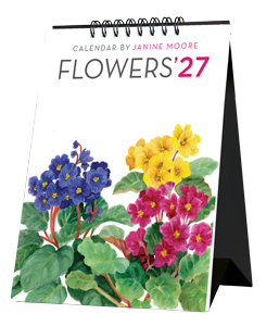 2027 Flower Spiral Desk 5X7 Inch Calendar