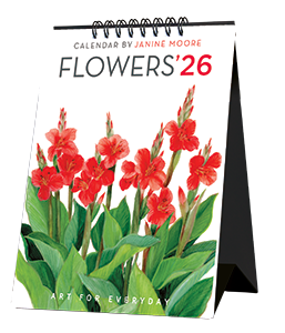 2026 Flower Spiral Desk 5X7 Inch Calendar