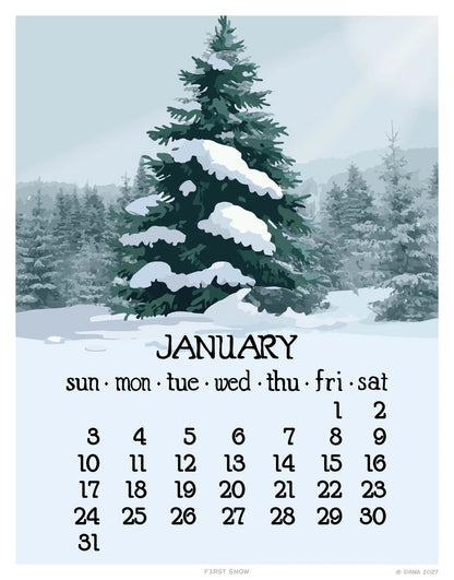 2027 Abacus Calendar 11 X 14