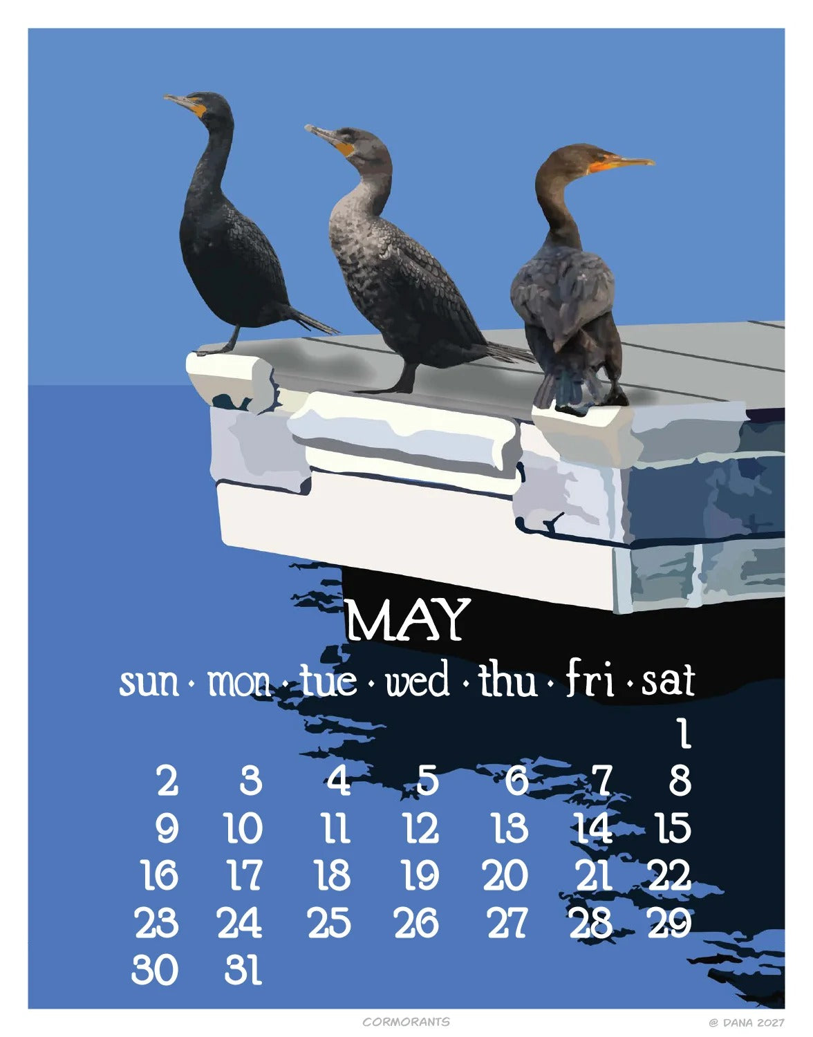 2027 Abacus Calendar 5 X 7 Flip