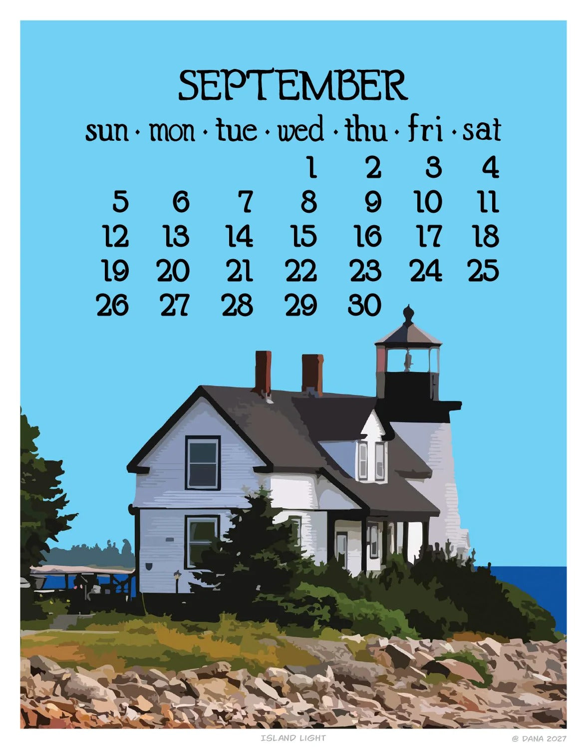2027 Abacus Calendar 11 X 14