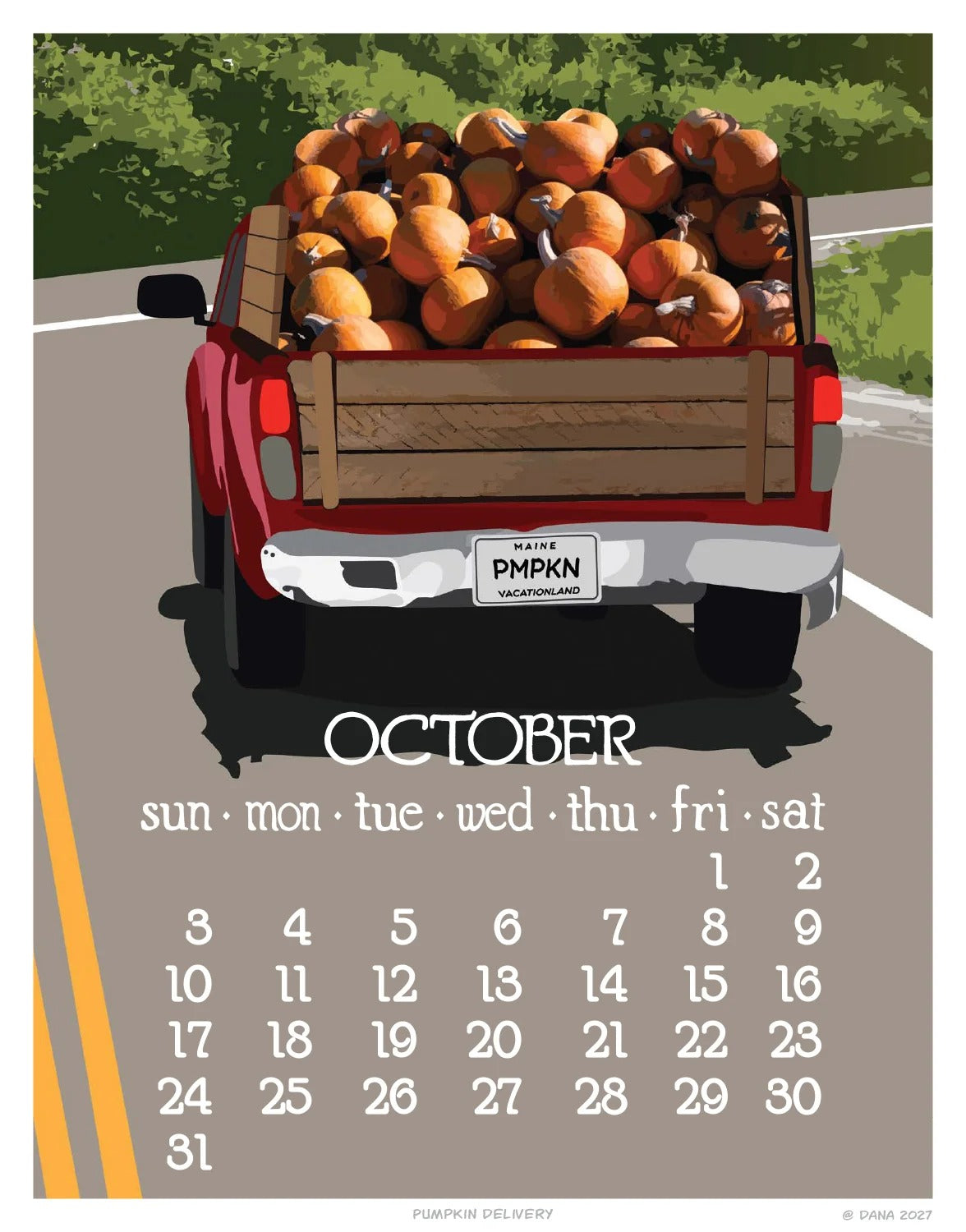 2027 Abacus Calendar 11 X 14