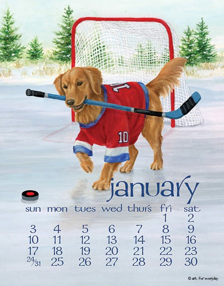 2027 Dog Days Poster Calendar 11 X 14