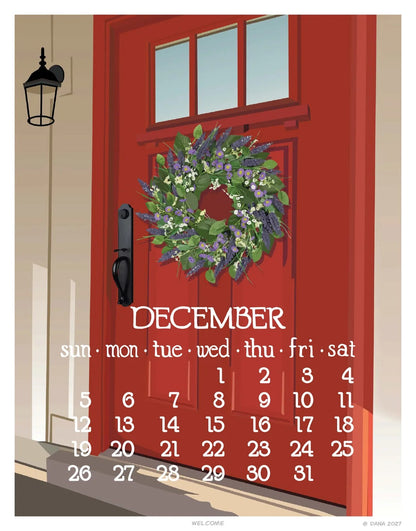 2027 Abacus Calendar 11 X 14