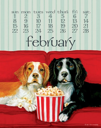 2026 Dog Days Poster Calendar 11 X 14